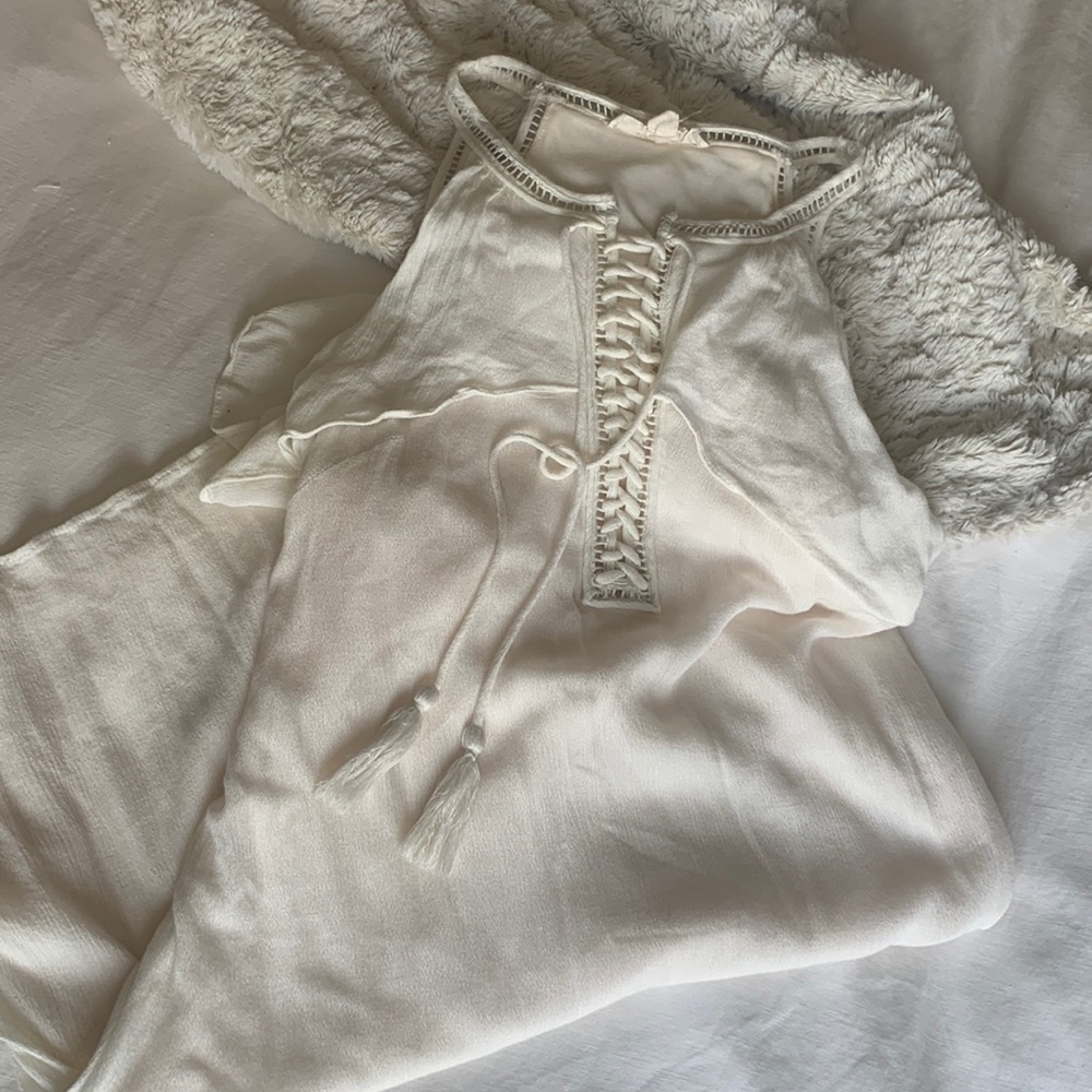 Boho High Neck Ruffle Dress